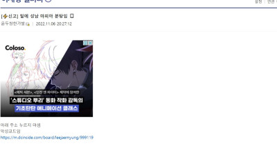 [⚡️신고] 밑에 성남 마피아 분탕임