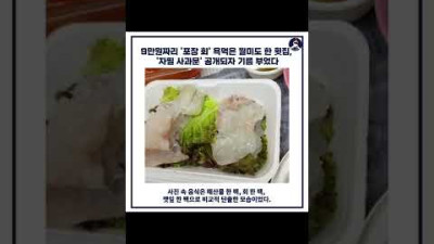 9만원짜리 '포장 회' 욕먹은 월미도 한 횟집, '자필 사과문' 공개되자 기름 부었다 #short