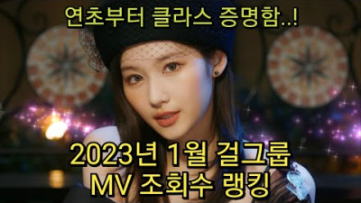 외부) 2023 1월 사람들이 가장 많이 본 걸그룹 뮤비는??
