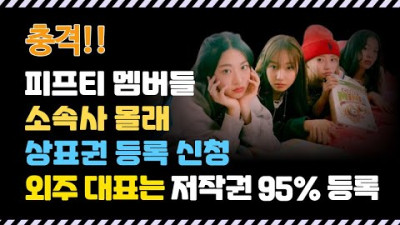 2023.7.7. 피프티 멤버 부모들이 상표권 등록, 외주 안성일 대표는 저작권 95% 등록. | 3.04천명